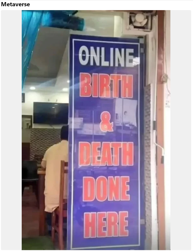 Afiche de nacimiento y muerte en línea hecho aquí.