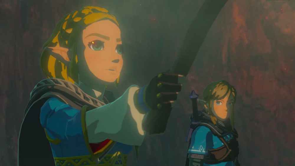 Zelda y Link explorando en Tears of the Kingdom